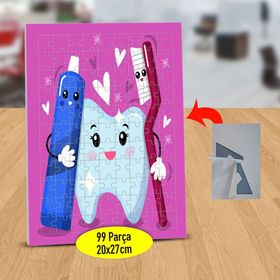2148116203 Diş Dostu Macun Ve Fırça 99 Parça Puzzle Yapboz Tablo