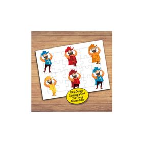 214PZ Renkli Kıyafetli Prens Çocuklara Özel Puzzle Yapboz Tablo