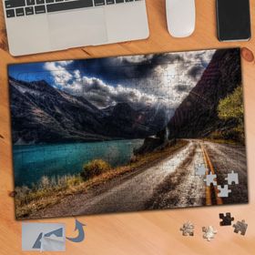 215 Dağ Etrafında Virajlı Yol 240 Parça Puzzle Yapboz Tablo