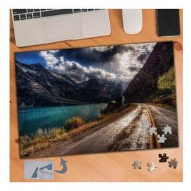 215 Dağ Etrafında Virajlı Yol 240 Parça Puzzle Yapboz Tablo