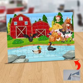 21608 Çiftlikteki Sevimli Hayvanlar 99 Parça Puzzle Yapboz Tablo