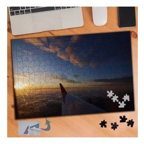 219 Gökyüzünde Uçak Kanadı 240 Parça Puzzle Yapboz Tablo