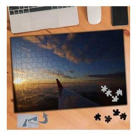219 Gökyüzünde Uçak Kanadı 240 Parça Puzzle Yapboz Tablo