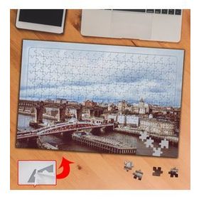 219 Şehir Görüntüsü Gökyüzü Köprü 240 Parça Puzzle Yapboz Tablo