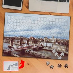 219 Şehir Görüntüsü Gökyüzü Köprü 240 Parça Puzzle Yapboz Tablo