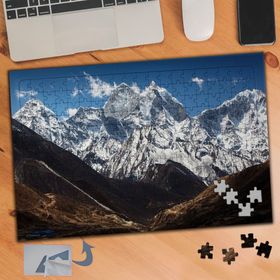220 Karlı Dağlar Doğa Manzarası 240 Parça Puzzle Yapboz Tablo