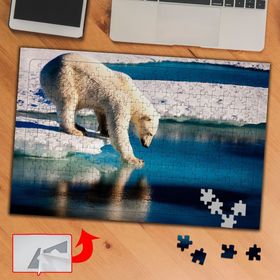 220 Kutup Ayısı Buzul Kutup Hayvan 240 Parça Puzzle Yapboz Tablo