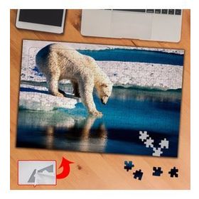 220 Kutup Ayısı Buzul Kutup Hayvan 240 Parça Puzzle Yapboz Tablo