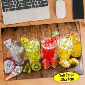 220250 Smoothie Meyveli Soğuk İçecekler 240 Parça Puzzle Yapboz