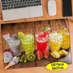 220250 Smoothie Meyveli Soğuk İçecekler 240 Parça Puzzle Yapboz