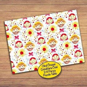 222PZ Kadın ve Erkek Bahçıvan Çocuklara Özel Puzzle Yapboz Tablo