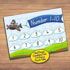 223171 Number Sayıları Öğreniyorum Çocuklara Özel Puzzle Yapboz Tablo