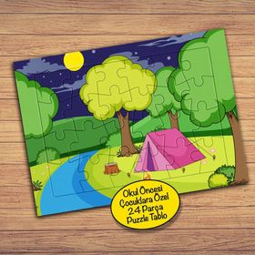 22608 Ormanda Kapm Yeri Çocuklara Özel Puzzle Yapboz Tablo
