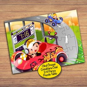 22695 Yarışçı Çocuklar Çocuklara Özel Puzzle Yapboz Tablo