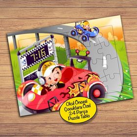 22695 Yarışçı Çocuklar Çocuklara Özel Puzzle Yapboz Tablo
