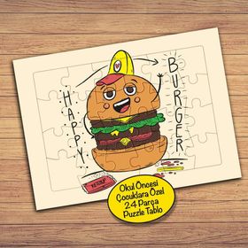 227PZ Mutlu Burger Çocuklara Özel Puzzle Yapboz Tablo