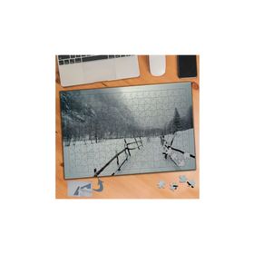 229 Karlı Yürüyüş Yolu Manzarası 240 Parça Puzzle Yapboz Tablo