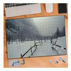 229 Karlı Yürüyüş Yolu Manzarası 240 Parça Puzzle Yapboz Tablo