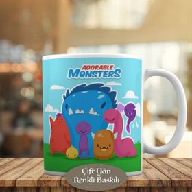 229 Monsters-Glümseyen Sevimli Canavarlar Kupa Bardak