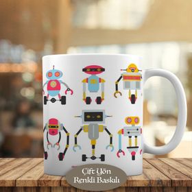 23-2147725172 Küçük Sevimli Robotlar Kupa Bardak