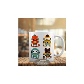 23-2147725183 Rengarenk Robotlar Kupa Bardak