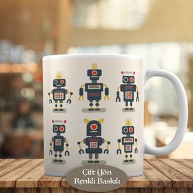 23-2147727782 Küçük Sevimli Robotlar Kupa Bardak
