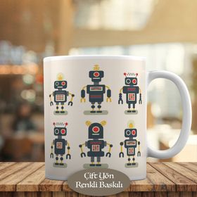23-2147727782 Küçük Sevimli Robotlar Kupa Bardak