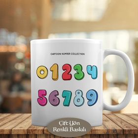 23-2147807093 Çizimsel Rakamlar Kupa Bardak