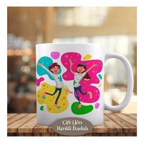 23-2148054309 Sevinçli Renkli İnsanlar Kupa Bardak