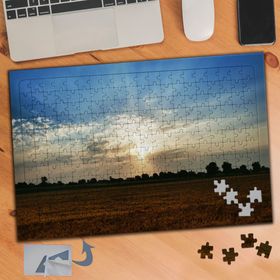 230 Doğa Manzarasında Gün Batımı 240 Parça Puzzle Yapboz Tablo