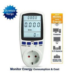 230V 3680W 16A Wattmetre Enerji Tüketim Sarfiyat Ölçer Priz