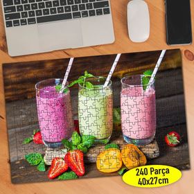 231005 Smoothie Meyveli Soğuk İçecekler 240 Parça Puzzle Yapboz