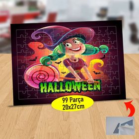 23147907378 Hallowen Kutlayan Cadı 99 Parça Puzzle Yapboz Tablo