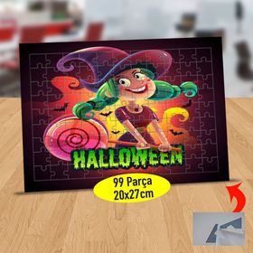 23147907378 Hallowen Kutlayan Cadı 99 Parça Puzzle Yapboz Tablo