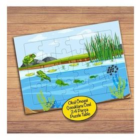 23184 Göldeki Kurbağa Sürüsü Çocuklara Özel Puzzle Yapboz Tablo