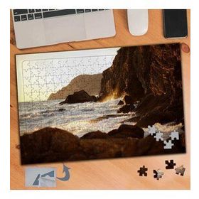 232 Kayalıklara Çarpan Deniz Dalgası 240 Parça Puzzle Yapboz Tablo