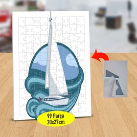 232147489233 Denizde Yelkenli Gemi 99 Parça Puzzle Yapboz Tablo