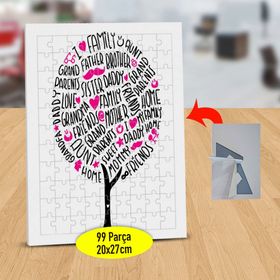 232147495921 Desenli Kelime Ağacı 99 Parça Puzzle Yapboz Tablo
