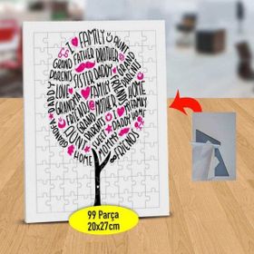 232147495921 Desenli Kelime Ağacı 99 Parça Puzzle Yapboz Tablo