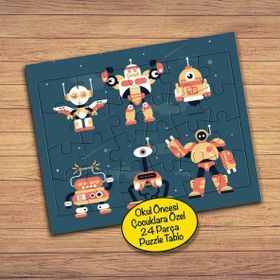 232147727885 Güçlü Robotlar 24 Parça Çocuklara Özel Yapboz Tablo