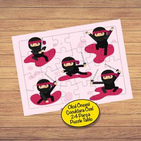 232147867333 Dövüşçü Ninja 24 Parça Çocuklara Özel Yapboz Tablo