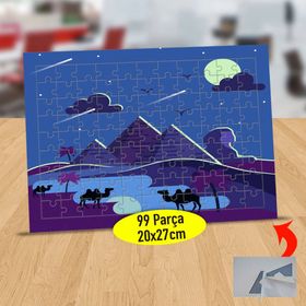 232147875159 Karanlık Çölde Develer 99 Parça Puzzle Yapboz Tablo