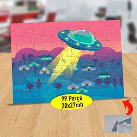 232147907416 Köye İnen Ufo 99 Parça Puzzle Yapboz Tablo