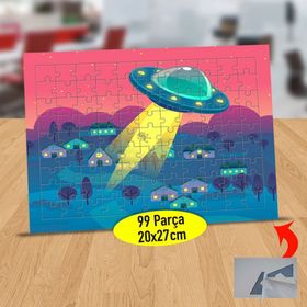 232147907416 Köye İnen Ufo 99 Parça Puzzle Yapboz Tablo