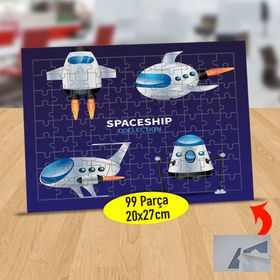 232147914516 Tasarımsal Uzay Mekiği 99 Parça Puzzle Yapboz Tablo
