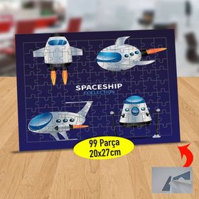 232147914516 Tasarımsal Uzay Mekiği 99 Parça Puzzle Yapboz Tablo