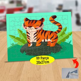 232148008723 Sevimli Yavru Kaplan 99 Parça Puzzle Yapboz Tablo