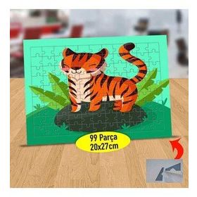 232148008723 Sevimli Yavru Kaplan 99 Parça Puzzle Yapboz Tablo