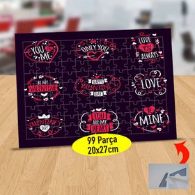 232148032949 Sevgi Dolu Yazılar 99 Parça Puzzle Yapboz Tablo