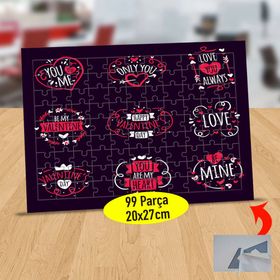 232148032949 Sevgi Dolu Yazılar 99 Parça Puzzle Yapboz Tablo